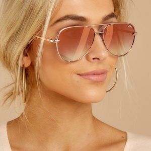 Quay Rose Gold Fade High Key Sunglasses